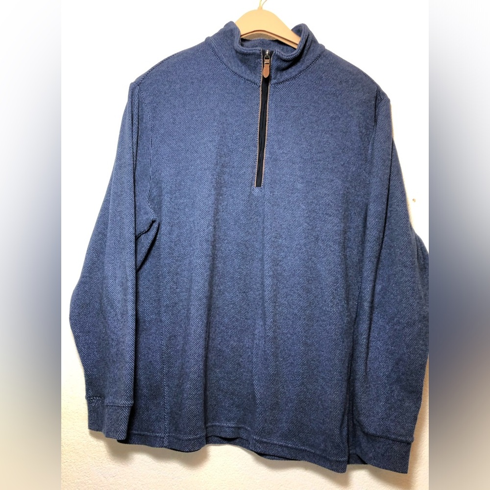Vineyard Vines Men's Navy Half-Zip Mock Neck Sweater